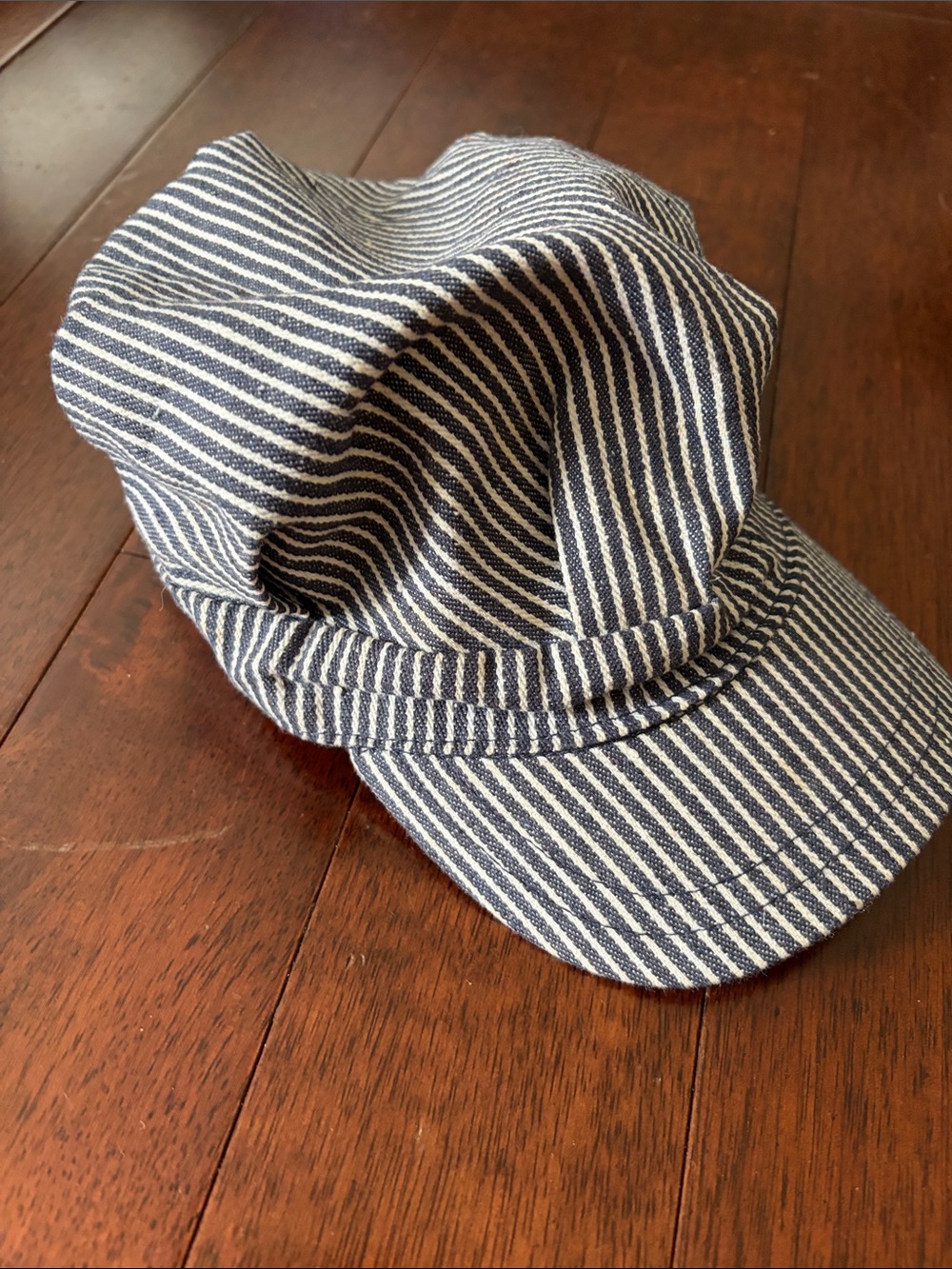 Striped Navy & White Kids Cap